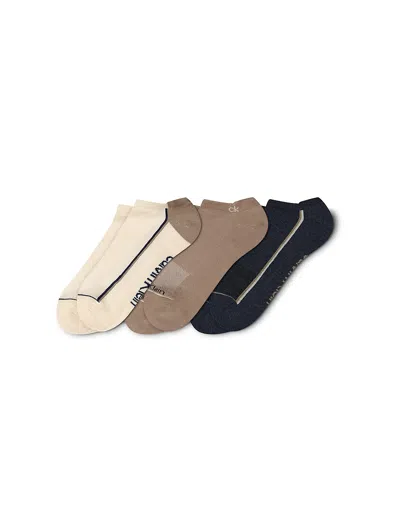 Calvin Klein Men's Cushion No-show 3-pack Socks In Silver