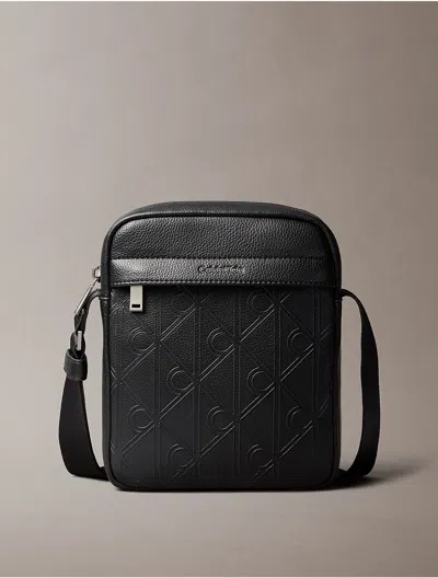 Calvin Klein Men's Debossed Emblem Logo Reporter Bag In Red