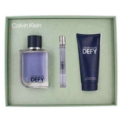 Calvin Klein Kids'  Men's Defy 3pc Gift Set Fragrances 3616304104824 In N/a