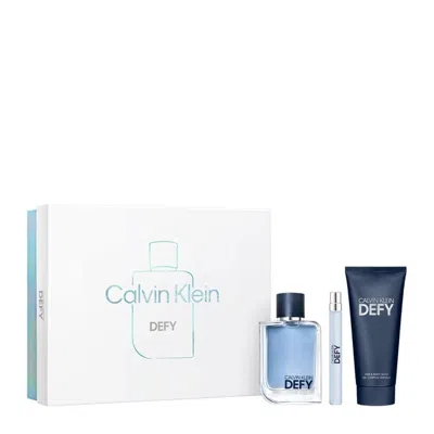 Calvin Klein Men's Defy Gift Set Fragrances 3616304966590 In White