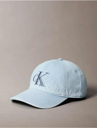 Calvin Klein Men's Denim Monogram Logo Cap