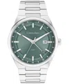 Calvin Klein Men's Distinguish Gmt Silver Tone Stainless Steel Bracelet Watch, 44mm