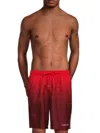 Calvin Klein Men's Dot Print Ombre Swim Shorts In Red