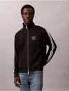 Calvin Klein Men's Double Knit Relaxed Track Jacket In Black