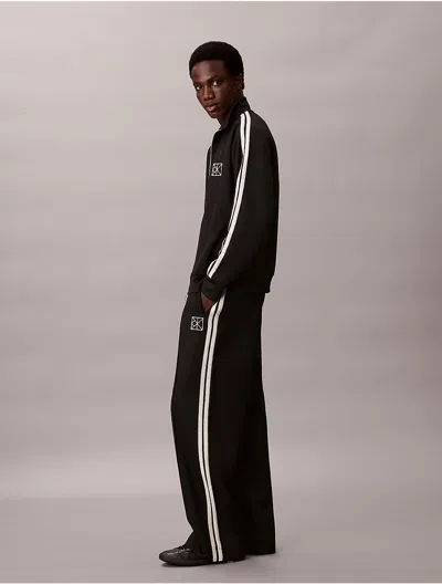 Calvin Klein Men's Double Knit Track Pants In Black