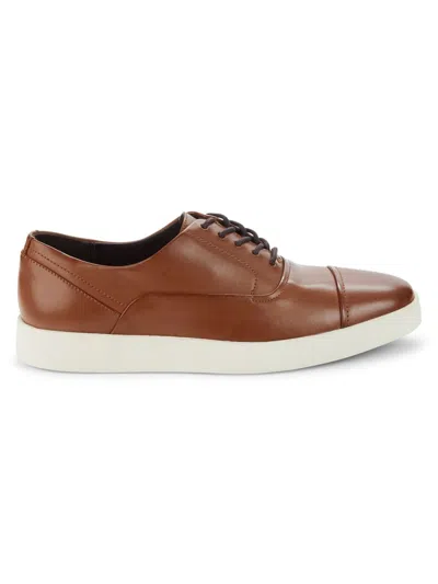 Calvin Klein Men's Elijah Cap Toe Oxford Sneakers In Medium Brown