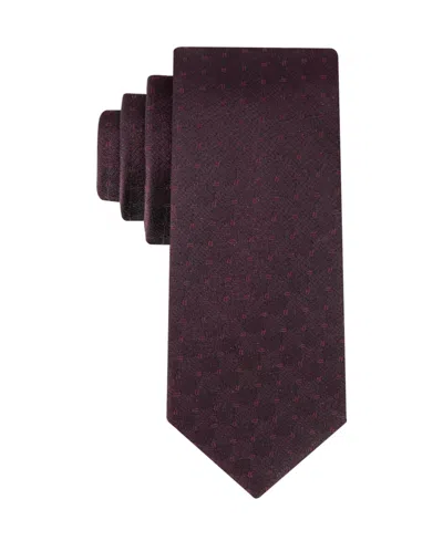Calvin Klein Men's Ella Lurex Dot Tie In Burgundy