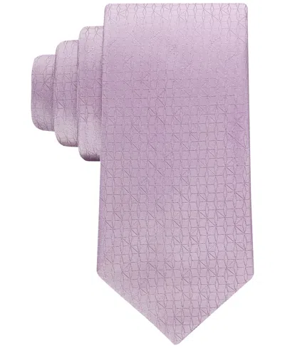 Calvin Klein Men's Elm Geo-pattern Tie In Purple