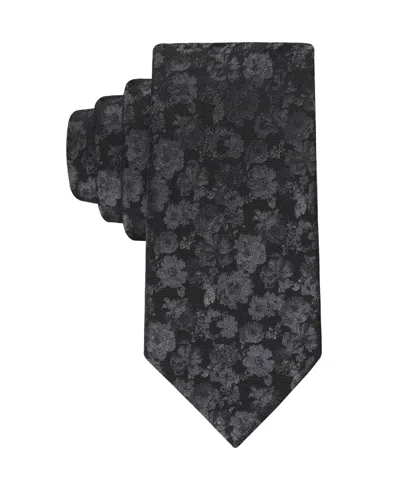 Calvin Klein Men's Eloise Floral Print Tie In Gray