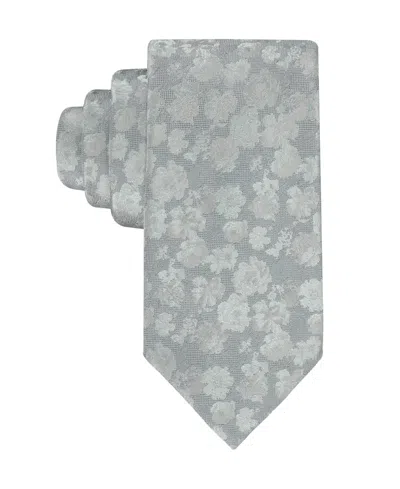 Calvin Klein Men's Eloise Floral Print Tie In Gray