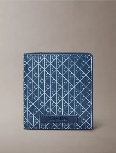 Calvin Klein Men's Emblem Bifold Wallet In Blue