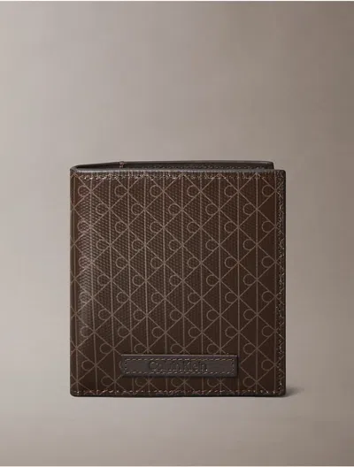 Calvin Klein Men's Emblem Bifold Wallet In Brown
