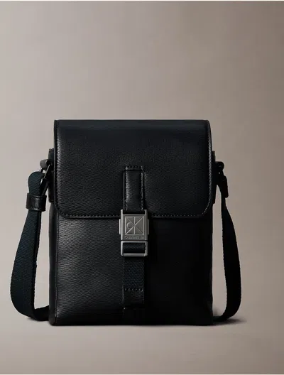 Calvin Klein Men's Emblem Logo Hardware Flap Reporter Bag In Pattern
