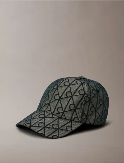 Calvin Klein Men's Emblem Logo Jacquard Cap In Black