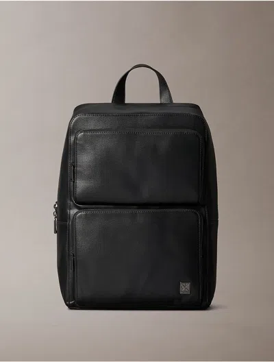 Calvin Klein Men's Emblem Logo Slim Backpack In Black