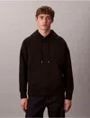Calvin Klein Men's Emblem Logo Terry Hoodie In Black