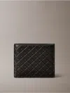 Calvin Klein Men's Embossed Allover Monogram Bifold Wallet With Coin Pouch In Black
