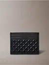 Calvin Klein Men's Embossed Allover Monogram Card Case In Black