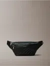 Calvin Klein Men's Embossed Allover Monogram Waistpack In Black