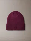 Calvin Klein Men's Embossed Logo Beanie In Purple