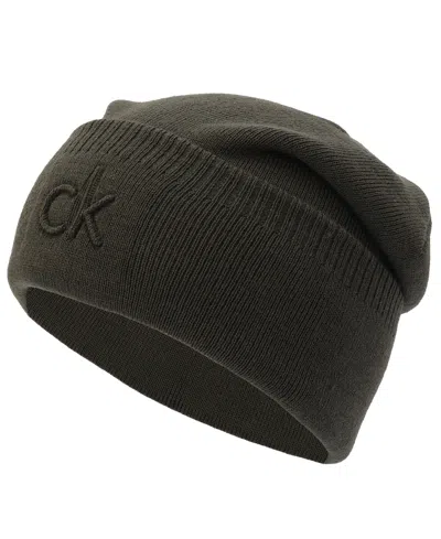 Calvin Klein Men's Embossed Logo Cuff Hat In Brown