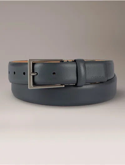 Calvin Klein Men's Embossed Logo Harness Buckle Belt In Black