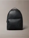 Calvin Klein Men's Embossed Monogram Logo Backpack In Black