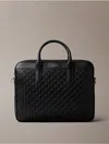 Calvin Klein Men's Embossed Monogram Logo Commuter Bag In Black