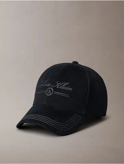 Calvin Klein Men's Embroidered Graphic Logo Cap In Black
