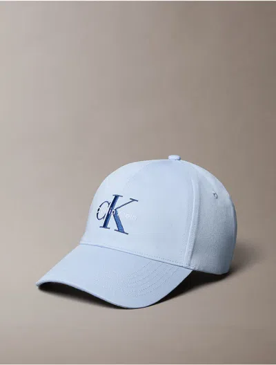 Calvin Klein Men's Embroidered Monologo Baseball Cap In Blue