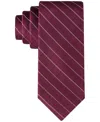 Calvin Klein Men's Etched Windowpane Tie In Burgundy