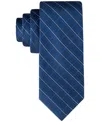 Calvin Klein Men's Etched Windowpane Tie In Navy