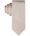 Calvin Klein Men's Etched Windowpane Tie In Taupe
