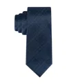 Calvin Klein Men's Everett Plaid Tie In Blue