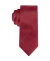 Calvin Klein Men's Everett Plaid Tie In Red