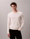 Calvin Klein Men's Extra Fine Merino Blend Crewneck Sweater In Neutral