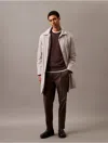 Calvin Klein Men's Extra Fine Merino Blend Crewneck Sweater In Raisin