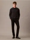 Calvin Klein Men's Extra Fine Merino Blend Crewneck Sweater In Vulcan