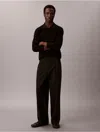 Calvin Klein Men's Extra Fine Merino Blend Polo Sweater In Black