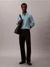 Calvin Klein Men's Extra Fine Merino Blend Polo Sweater In Blue