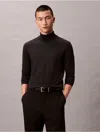 Calvin Klein Men's Extra Fine Merino Blend Turtleneck Sweater In Gray