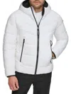 Calvin Klein Men's Faux Fur Hooded Pufferjacket In White