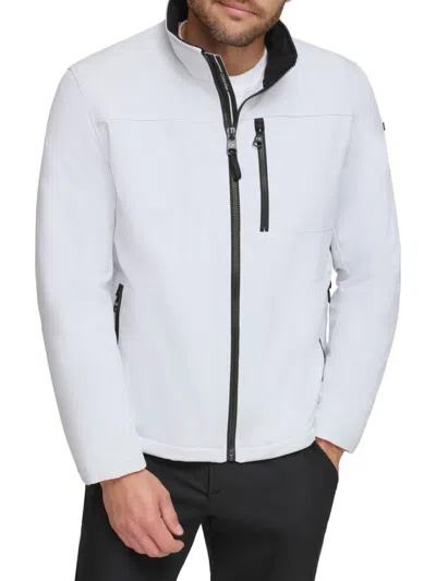 Calvin Klein Men's Faux Fur-lined Jacket In White
