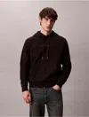 Calvin Klein Men's Fleece Standard Logo Graphic Hoodie In Brown