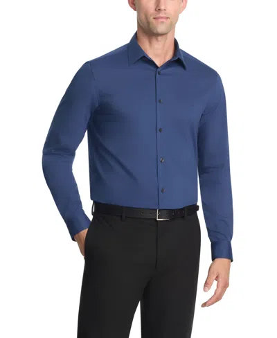 Calvin Klein Men's Flex Collar Dress Shirt In Blue