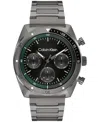 Calvin Klein Men's Flex Grey Stainless Steel Bracelet Watch 42mm In Black