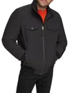 Calvin Klein Water Resistant Flextech Stretch Bomber Jacket In Black