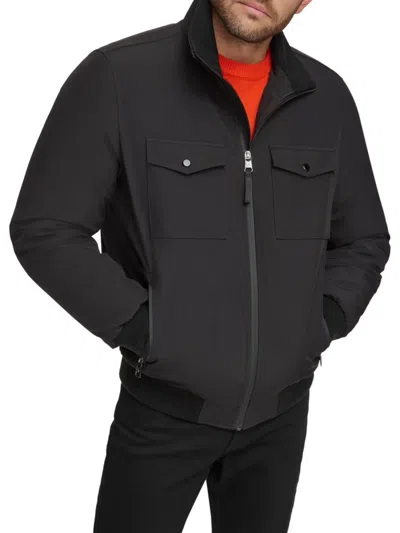 CALVIN KLEIN MEN'S FLEXTECH SOLID BOMBER JACKET