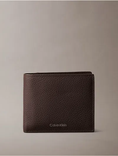 Calvin Klein Men's Foil Embossed Logo Bifold Wallet With Coin Pouch In Purple
