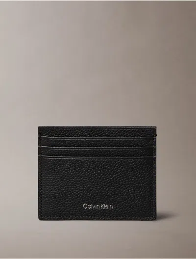 Calvin Klein Men's Foil Embossed Logo Card Case In Black
